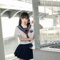 桜の制服を着たかわいい女子高生    #制服写真集 #和風 #JKガール